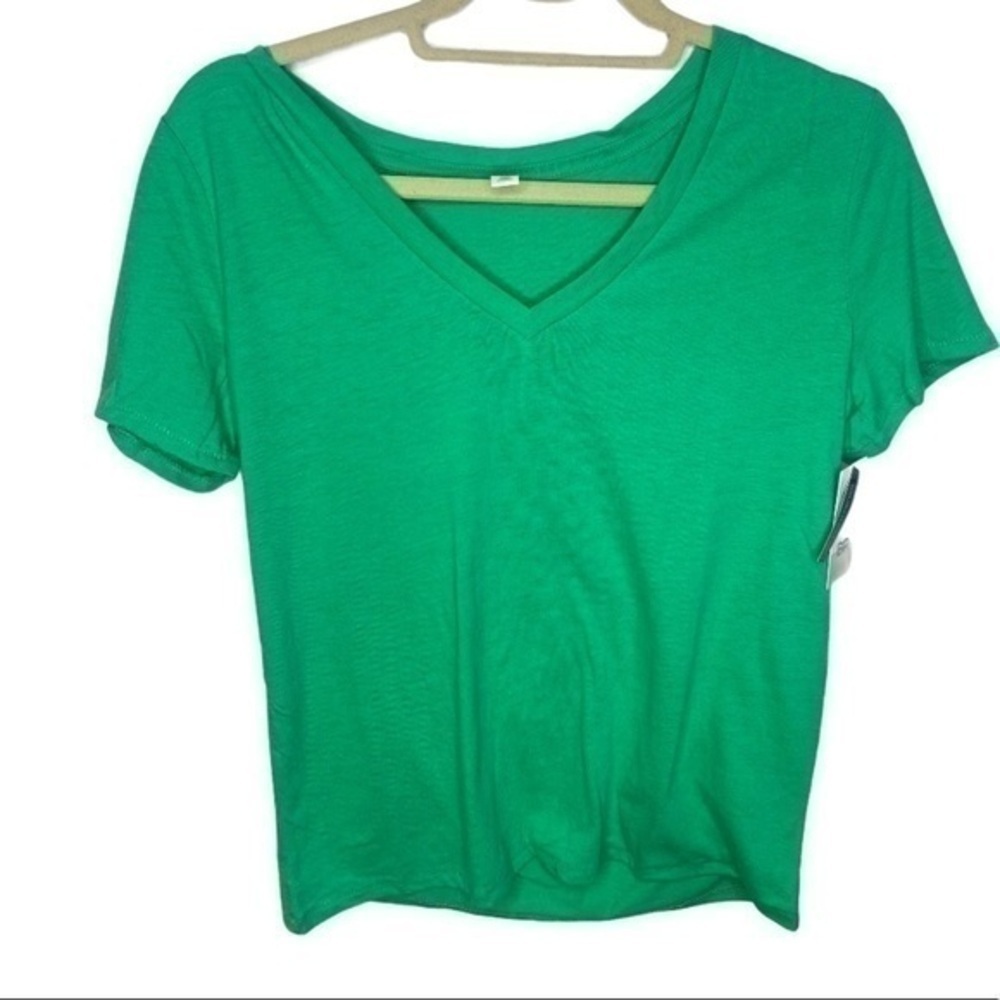 Bp Nordstrom Green V Neck Tee Size Small